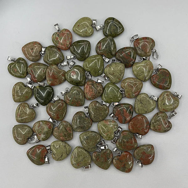Mixed Crystal Heart Pendants-ToShay.org