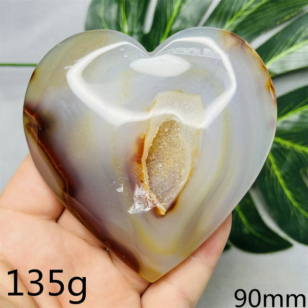 Grey Agate Geodo Heart-ToShay.org