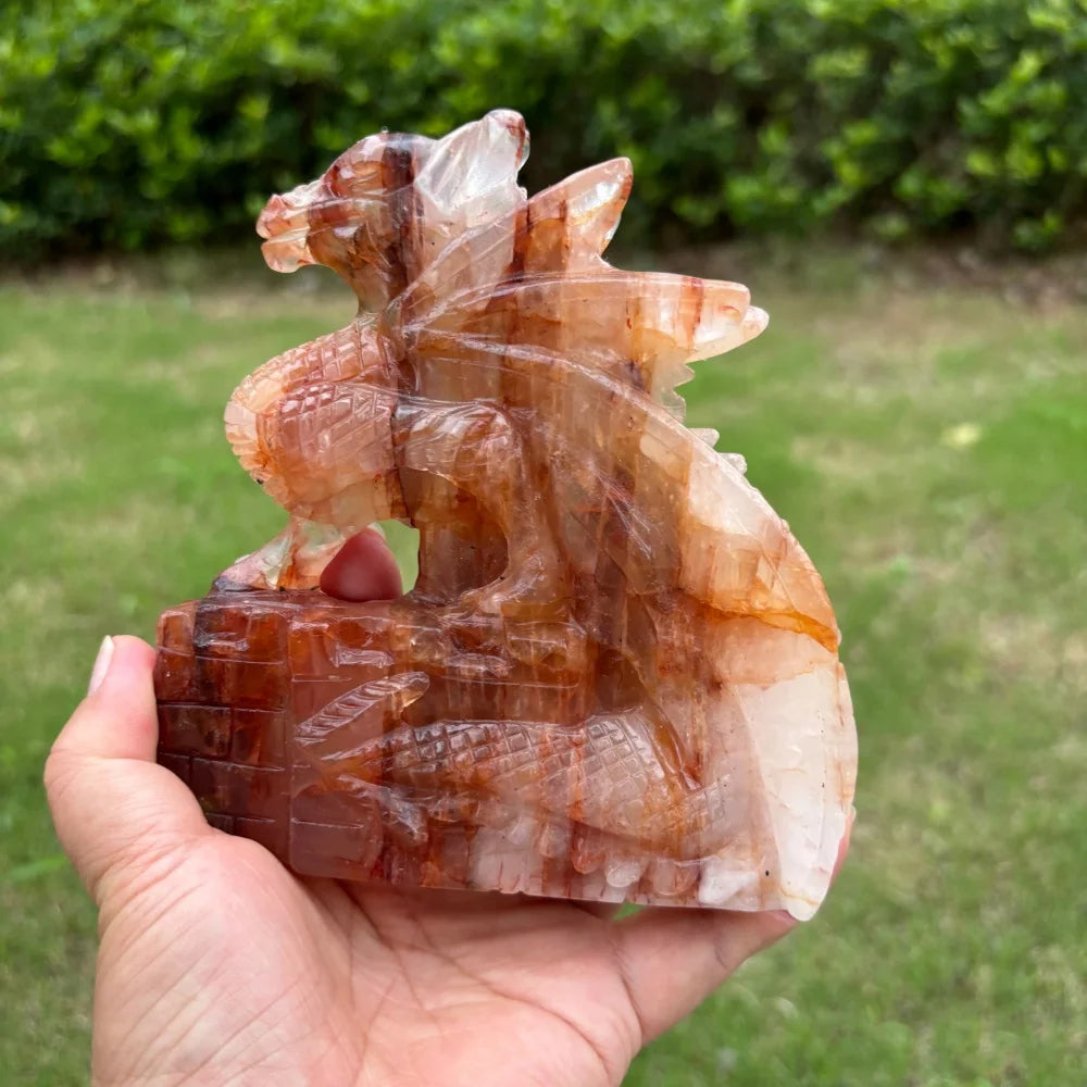 Red Fire Quartz Dragon-ToShay.org