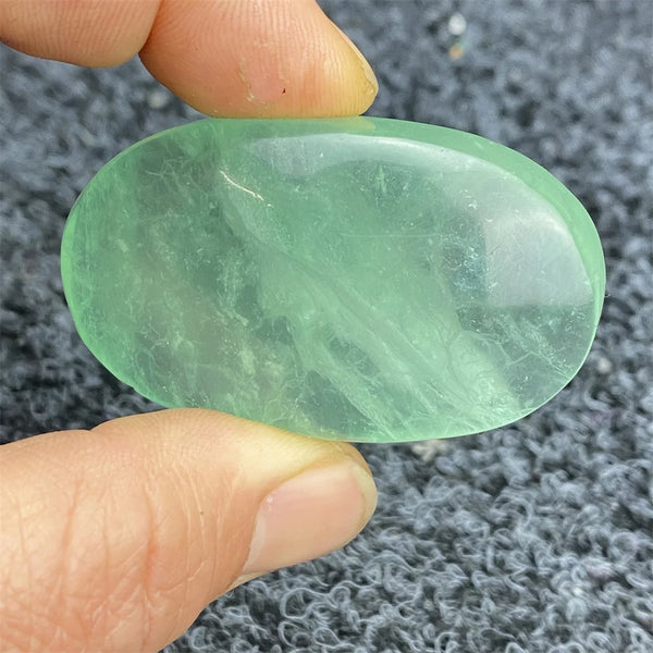 Green Fluorite Palm Stone-ToShay.org