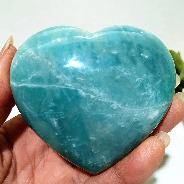 Blue Amazonite Stone Heart-ToShay.org