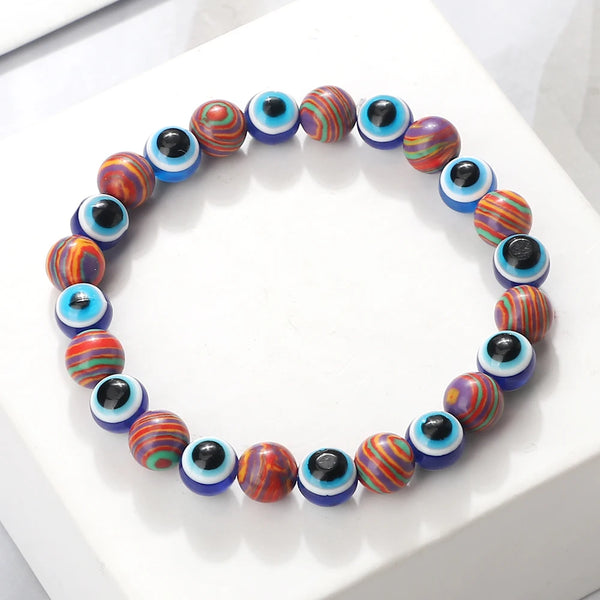 Evil Eye Malachite Bead Bracelets-ToShay.org