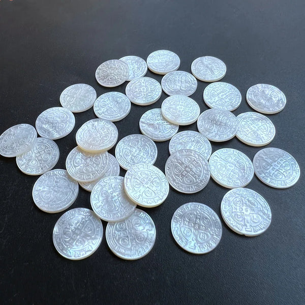 White Shell Religious Pendants-ToShay.org