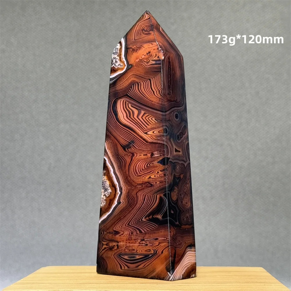 Orange Striped Agate Obelisk-ToShay.org