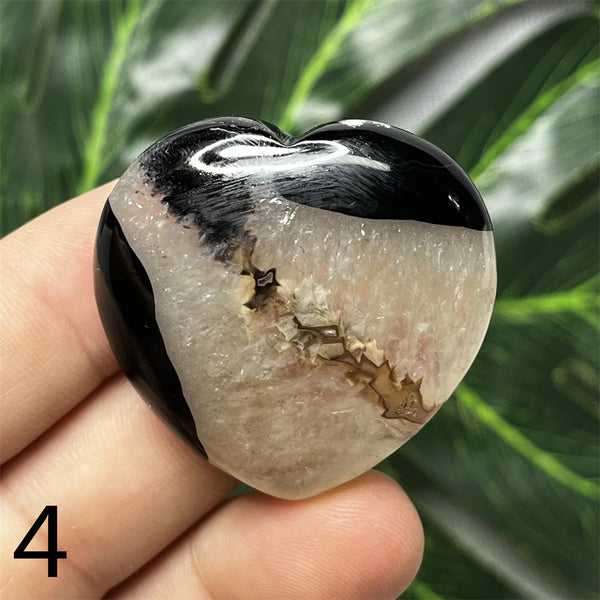 Black Agate Geode Heart-ToShay.org