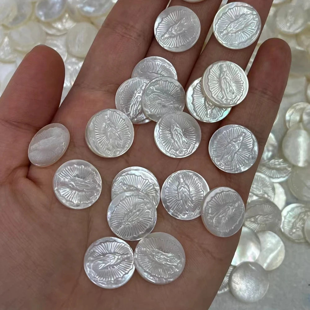 White Shell Religious Pendants-ToShay.org