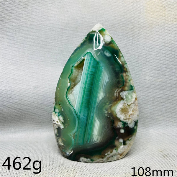 Green Cherry Blossom Agate Flame-ToShay.org