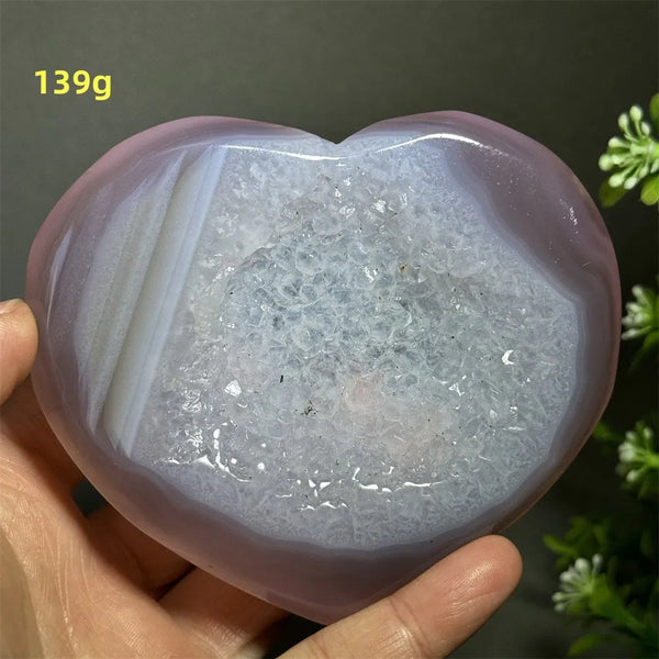 Pink Agate Geode Heart-ToShay.org