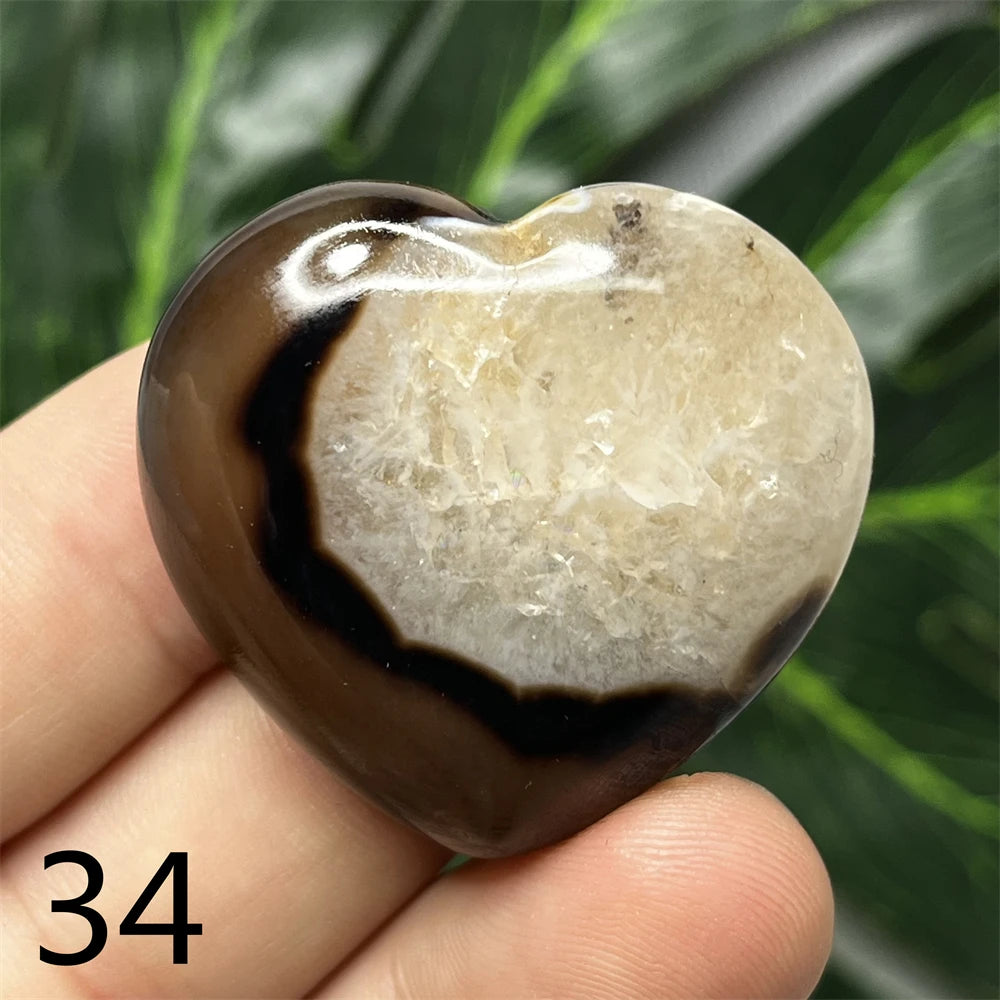 Black Agate Geode Heart-ToShay.org