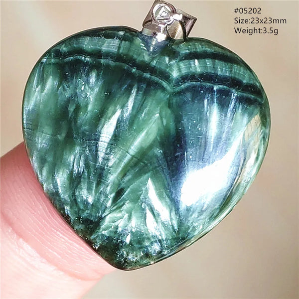 Green Seraphinite Pendant-ToShay.org