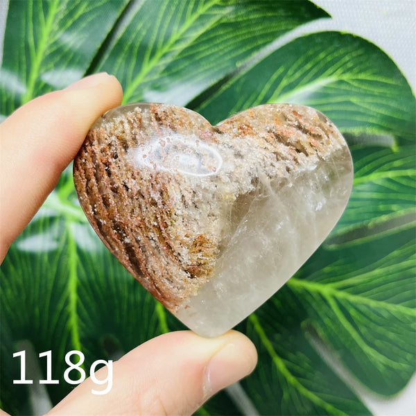 Yellow Garden Ghost Quartz Heart-ToShay.org