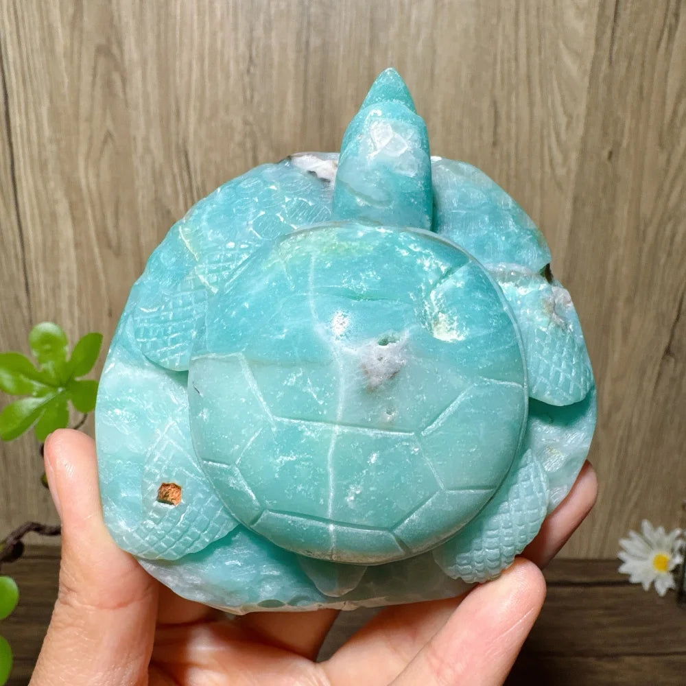 Blue Calcite Turtle-ToShay.org