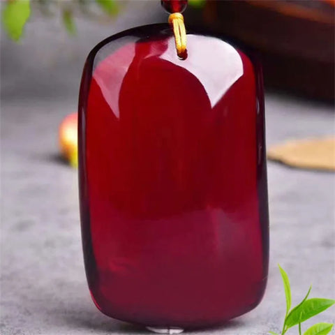 Red Blood Amber Pendant-ToShay.org