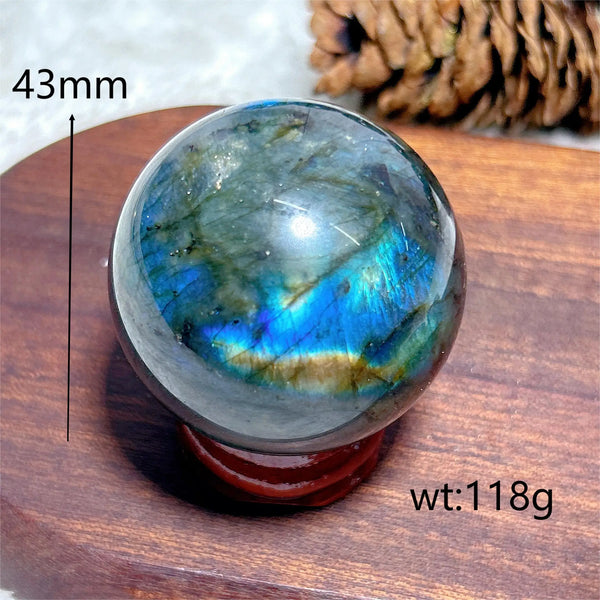 Blue Flash Labradorite Ball-ToShay.org
