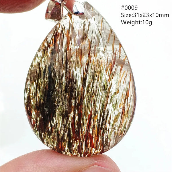 Gold Rutilated Quartz Pendant-ToShay.org