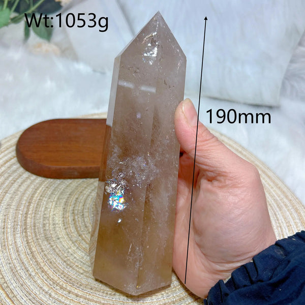 Clear Rainbow Quartz Crystal Tower-ToShay.org