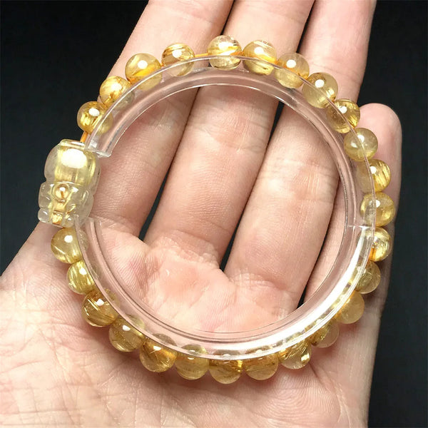 Gold Rutilated Quartz Bracelet-ToShay.org