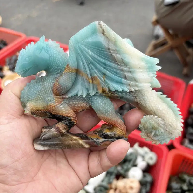 Blue Amazonite Dragon-ToShay.org
