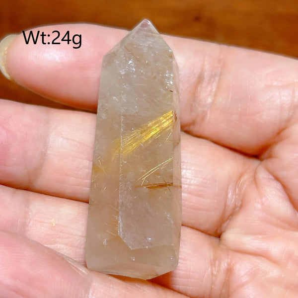 Gold Rutilated Crystal Point-ToShay.org