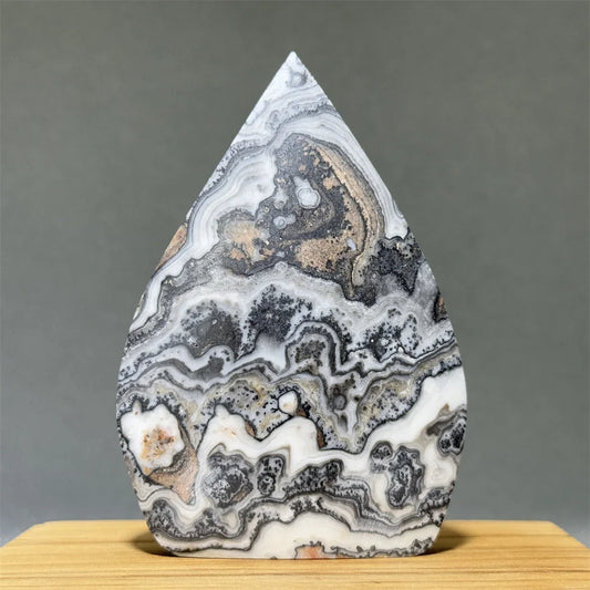 Grey Striped Agate Torch-ToShay.org