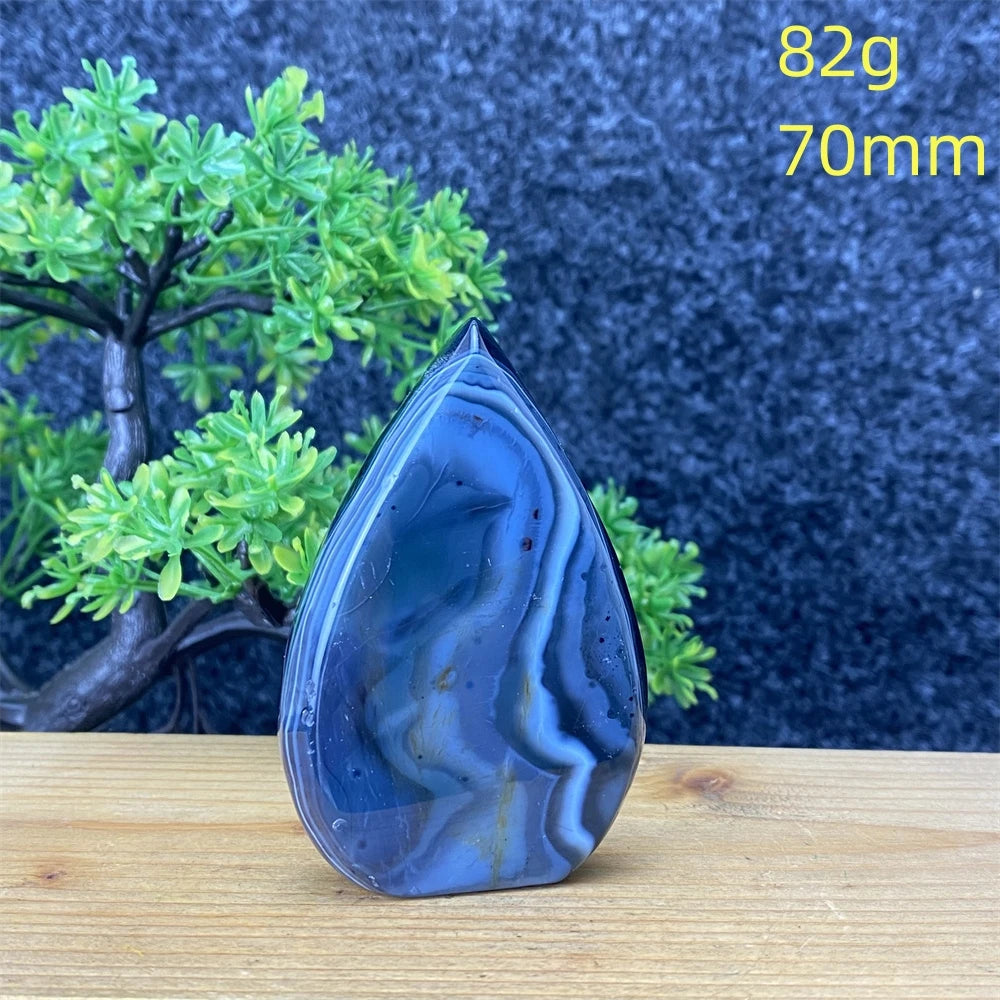 Black Silk Agate Torch-ToShay.org