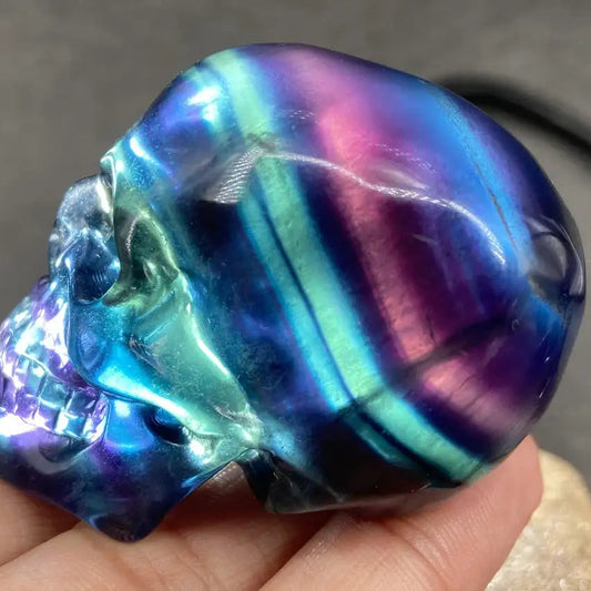 Rainbow Fluorite Skull-ToShay.org