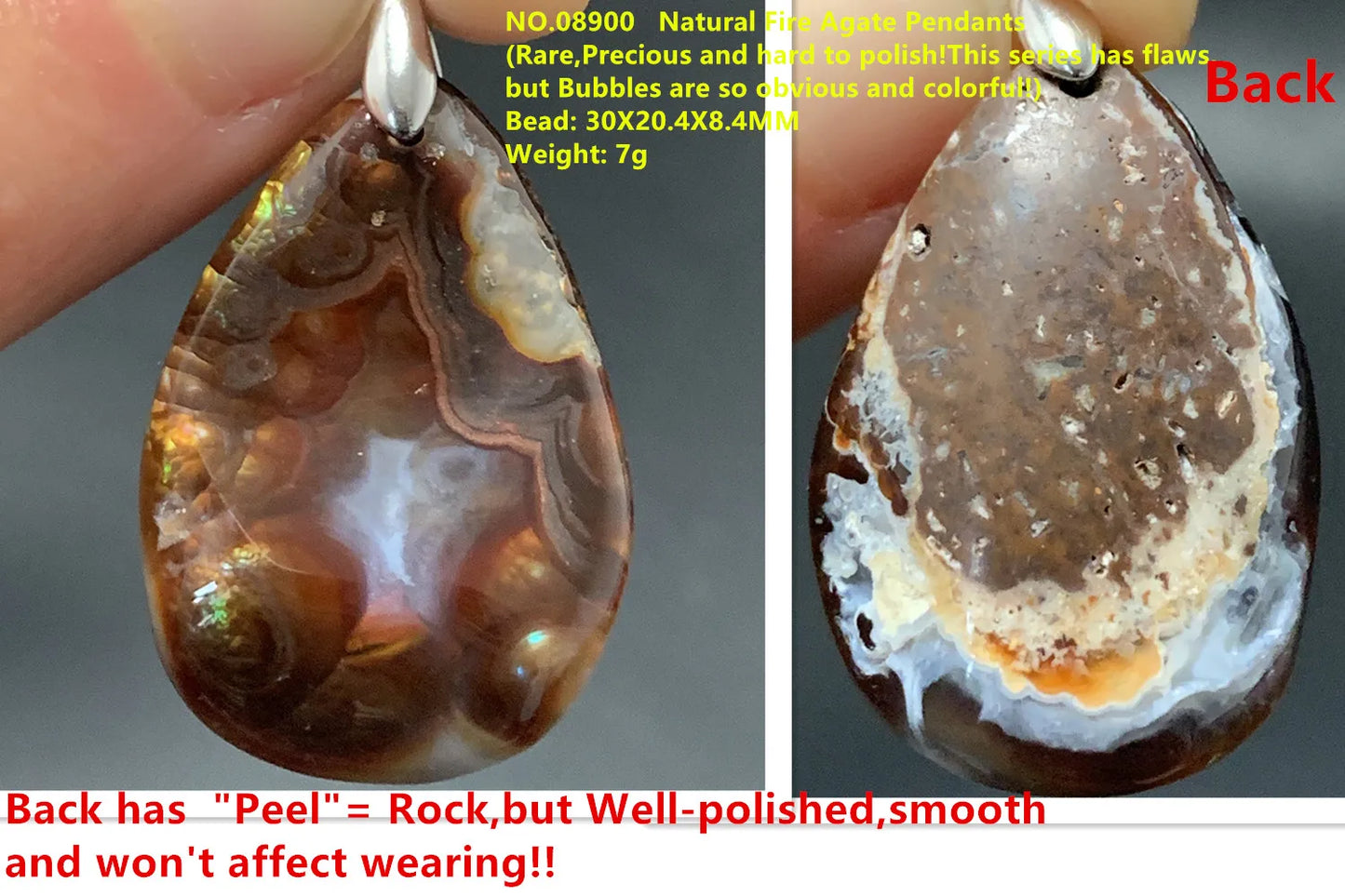 Red Fire Agate Pendants-ToShay.org