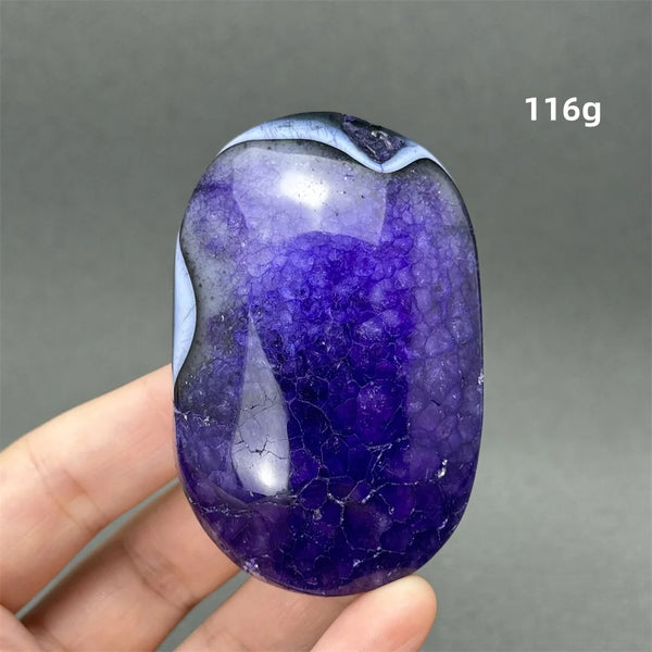 Purple Agate Palm Stone-ToShay.org