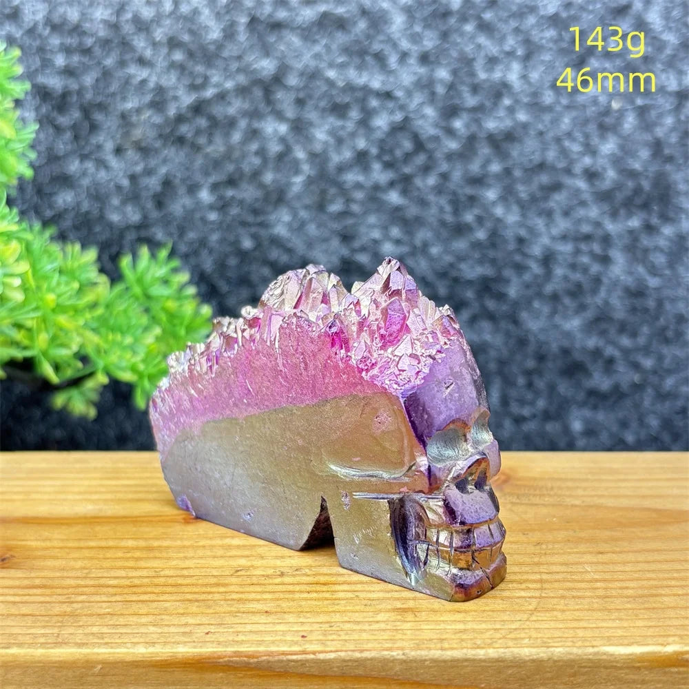 Rainbow Aura Skull Cluster-ToShay.org
