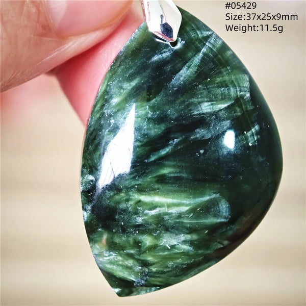 Green Seraphinite Pendant-ToShay.org