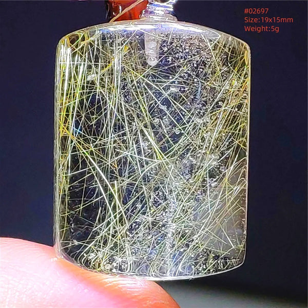 Gold Rutilated Quartz Pendant-ToShay.org