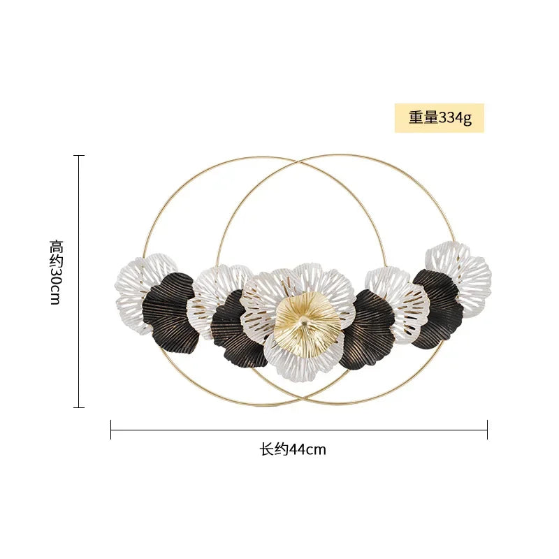 Gold Flower Iron Wall Art-ToShay.org