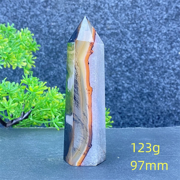 Black Red Striped Agate Point-ToShay.org