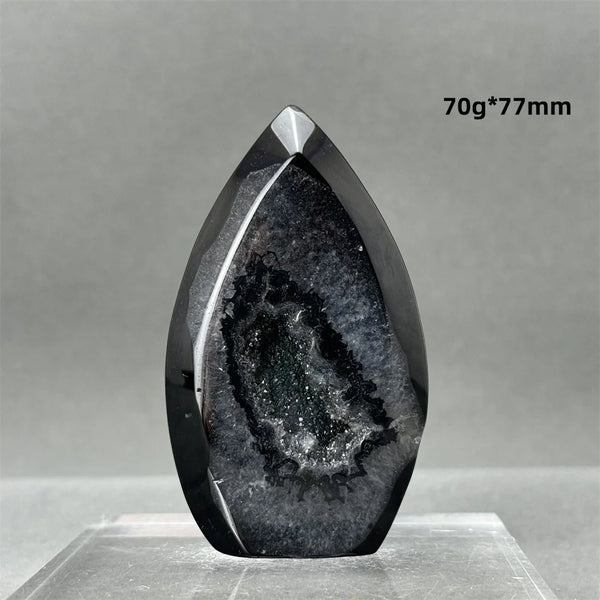 Black Agate Geode Torch-ToShay.org