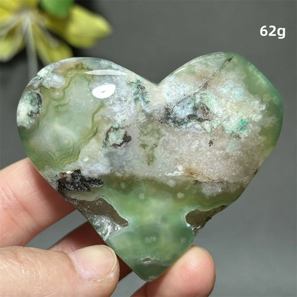 Green Cherry Agate Heart-ToShay.org