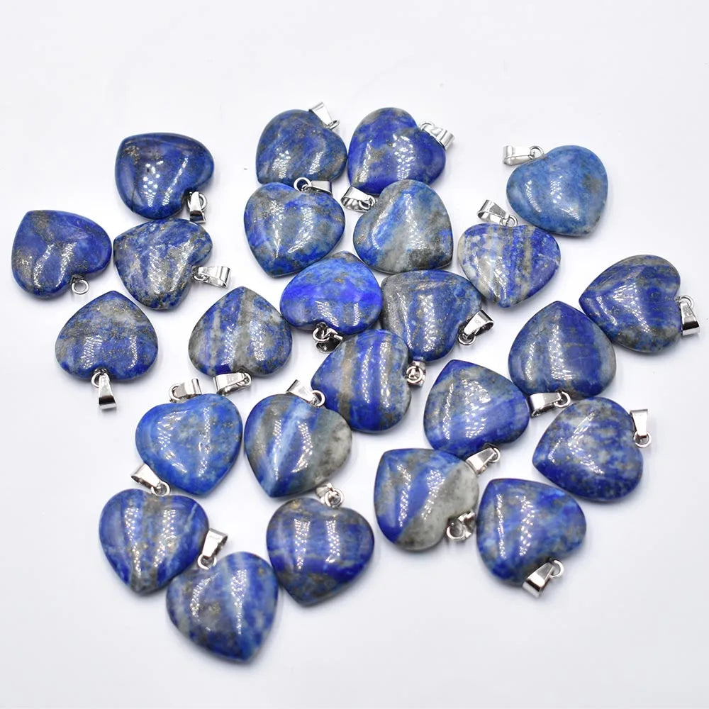 Mixed Crystal Heart Pendants-ToShay.org