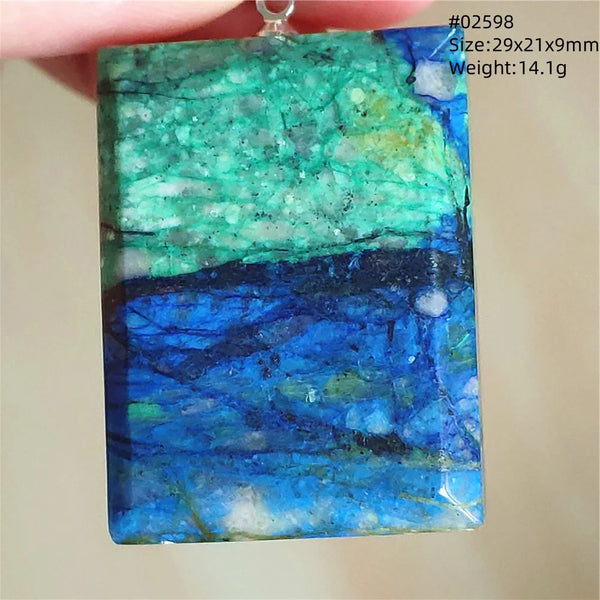 Blue Azulite Malachite Pendant-ToShay.org