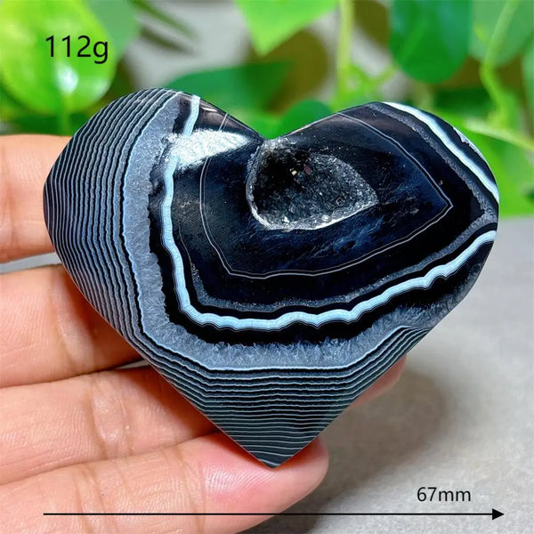 Black Silk Agate Heart-ToShay.org