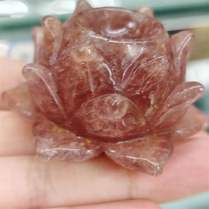 Pink Strawberry Quartz Lotus-ToShay.org