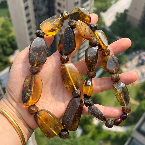 Yellow Amber Necklace-ToShay.org
