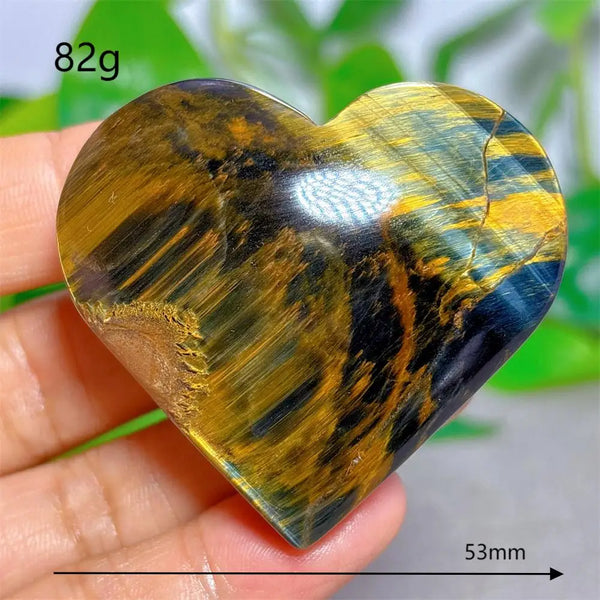 Yellow Blue Tiger Eye Heart-ToShay.org