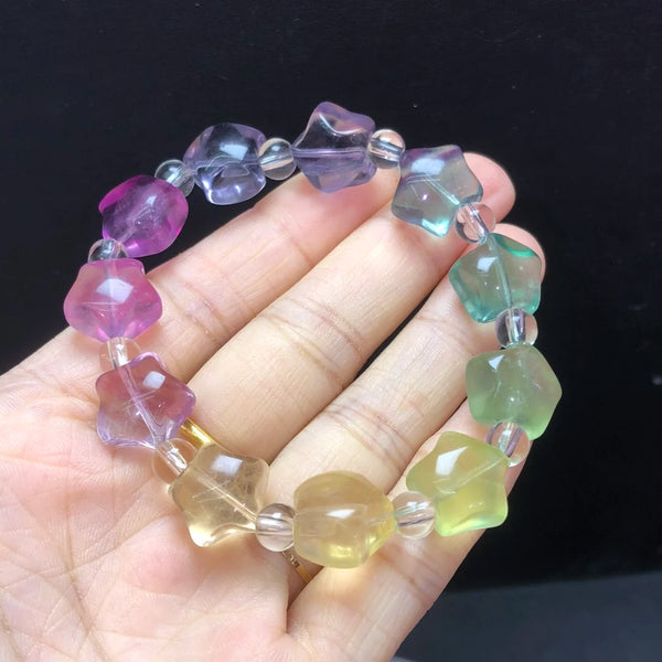 Rainbow Fluorite Star Bracelet-ToShay.org