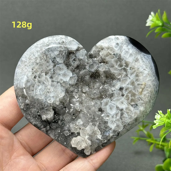 Black Agate Geode Heart-ToShay.org