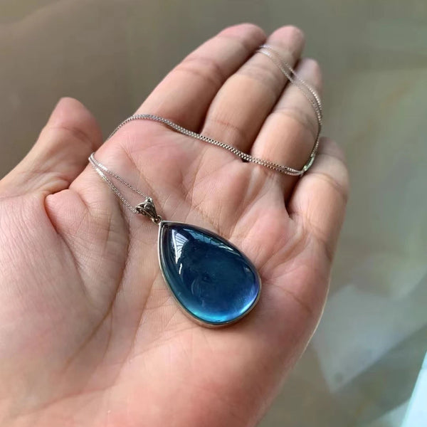 Blue Aquamarine Pendant-ToShay.org