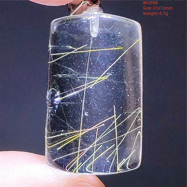 Gold Rutilated Quartz Pendant-ToShay.org