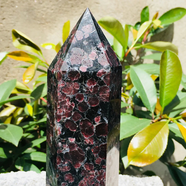 Red Garnet Crystal Obelisk-ToShay.org