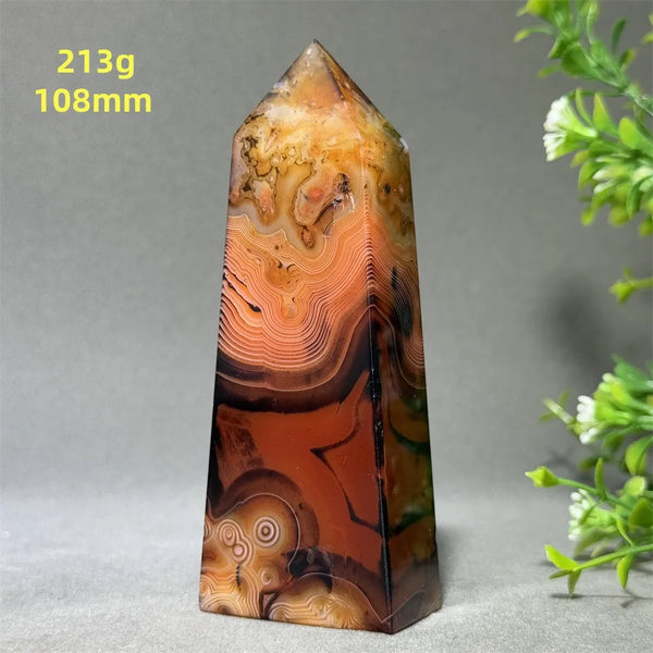 Black Red Striped Agate Obelisk-ToShay.org