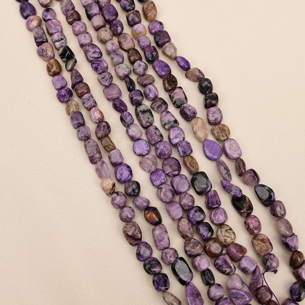 Purple Charoite Nugget Beads-ToShay.org