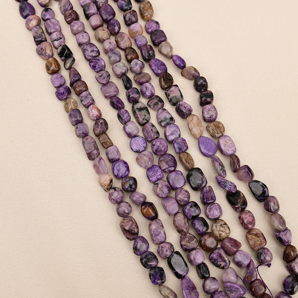 Purple Charoite Nugget Beads-ToShay.org
