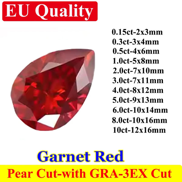 Red Garnet Faceted Diamonds-ToShay.org